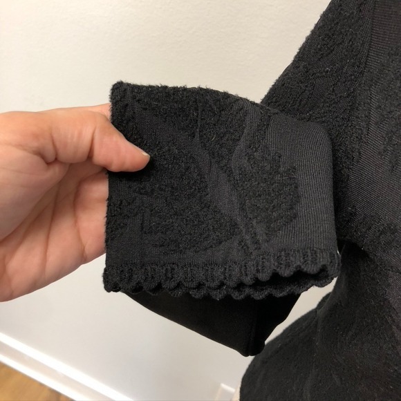 Zac Posen Cardigan Sweater Jumper Womens Medium Black Jacquard Whimsigoth - Picture 4 of 9